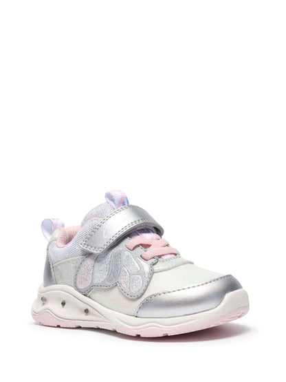 Clarks Metallic Gleam Fly Toddler Trainers - image 1