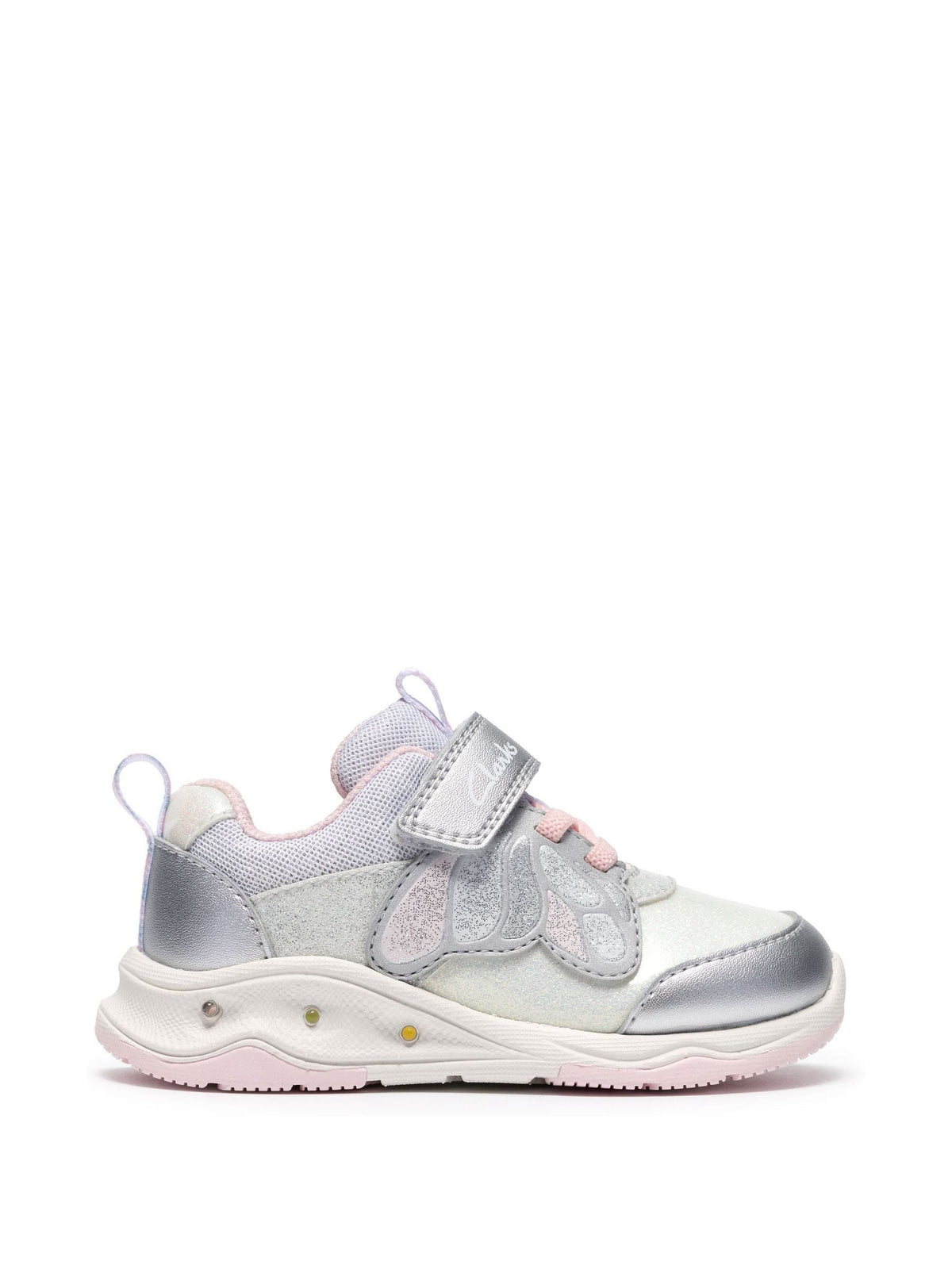 Clarks Metallic Gleam Fly Toddler Trainers - image 2