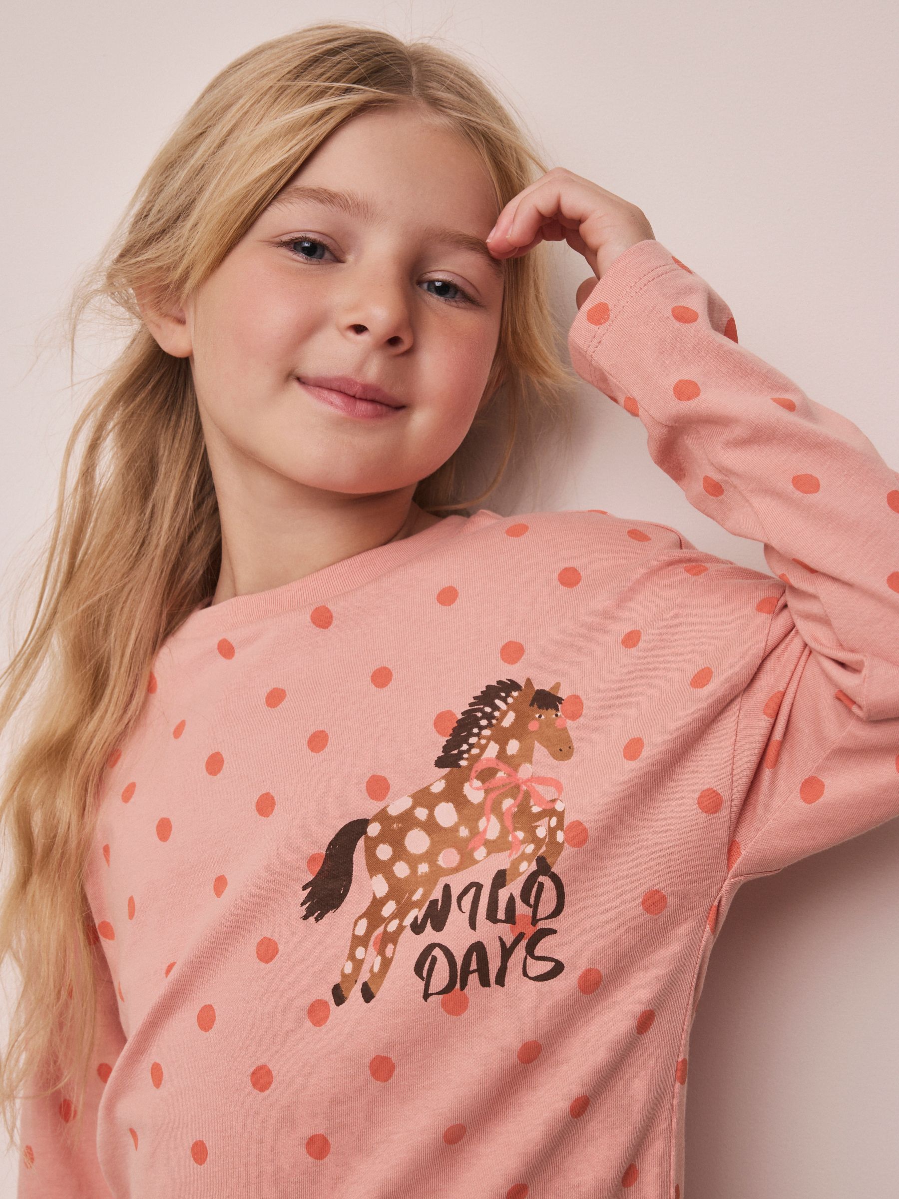 Dsiney Kidz - Pink Spot Horse Long Sleeve Top (3-16yrs) image 4