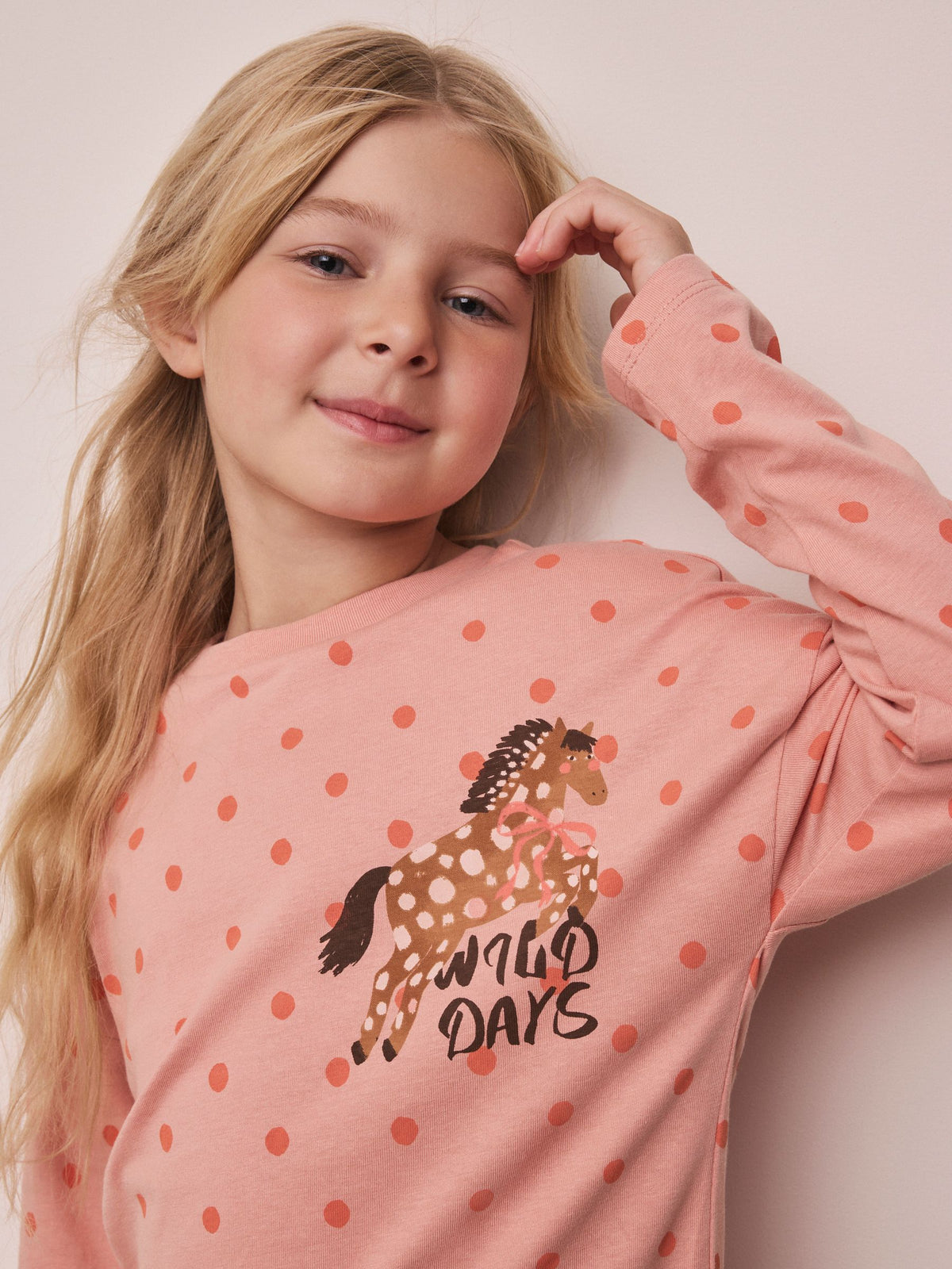Dsiney Kidz - Pink Spot Horse Long Sleeve Top (3-16yrs) image 4
