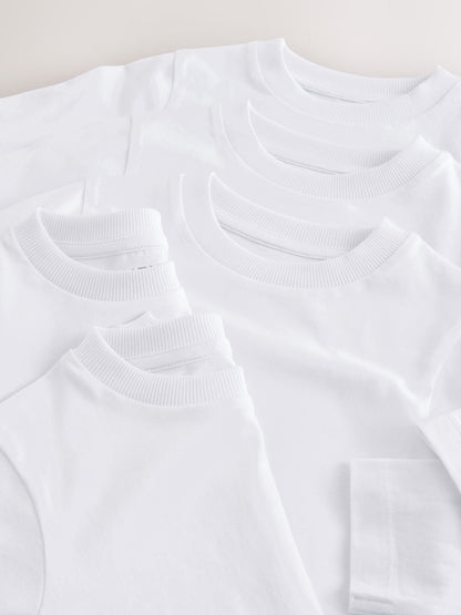 Dsiney Kidz - White 5 Pack Long Sleeve T-Shirts 5 Pack (3mths-7yrs) image 9
