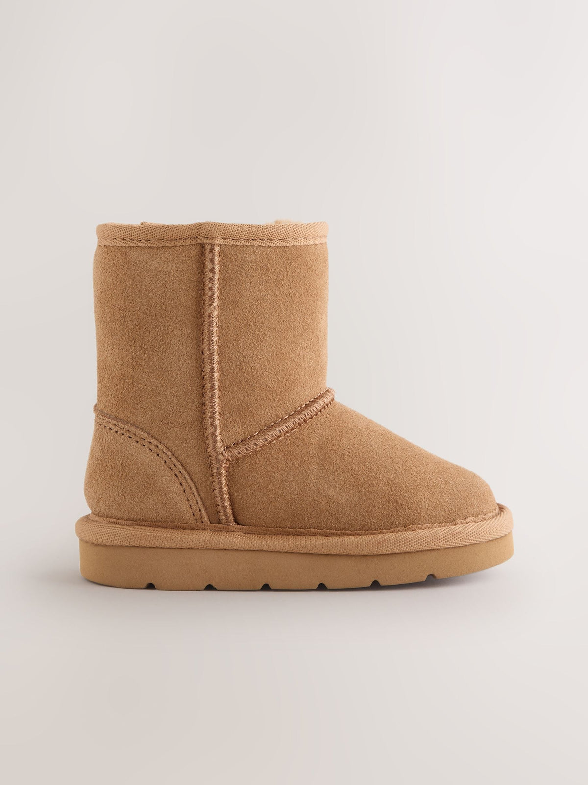 Dsiney Kidz - Tan Brown Wide Fit (G) Water Repellent Tall Suede Pull On Boots image 2