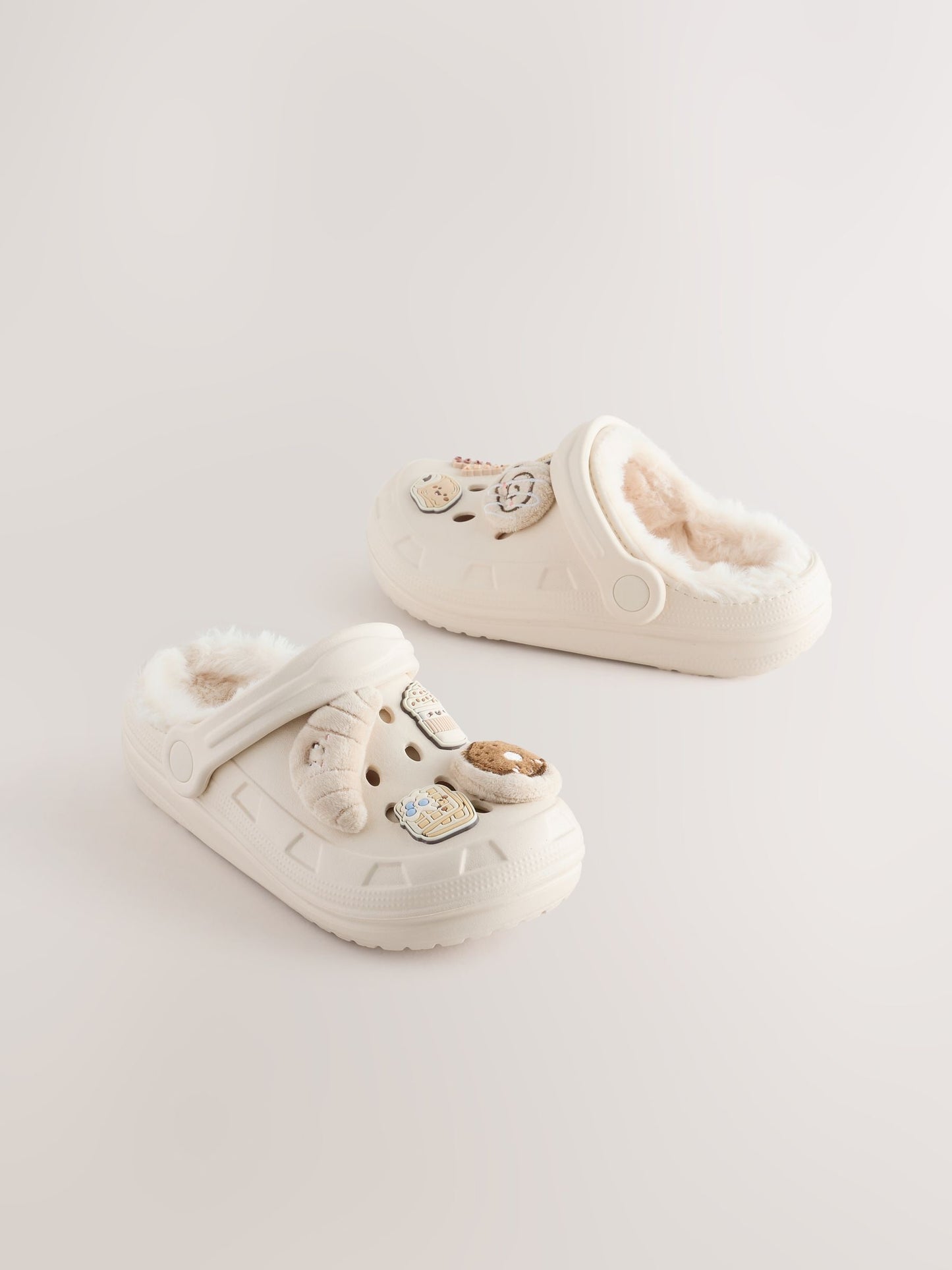 Neutral Bakery Fur Lined Slipper Clogs image 1