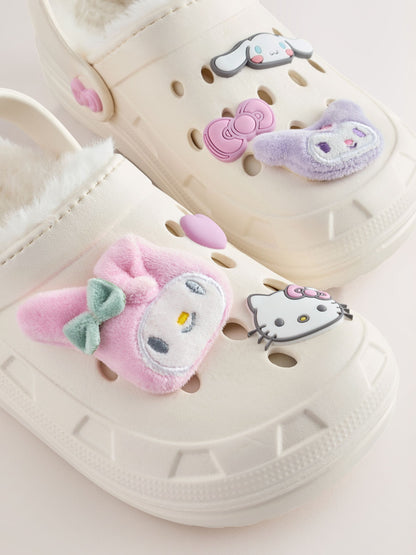 Cream Hello Kitty and Friends Faux Fur Lined Slipper Clogs - image 5