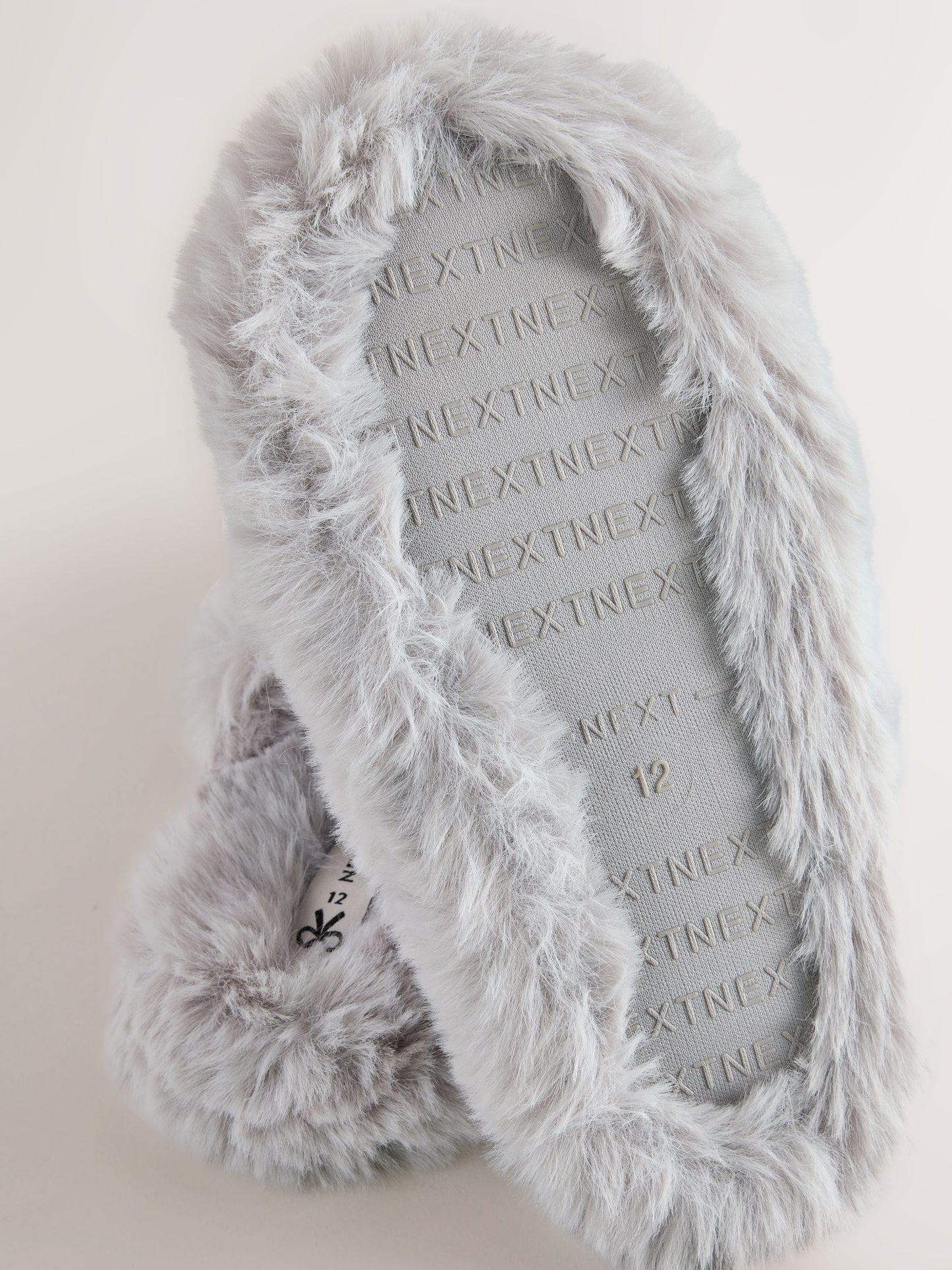 Grey Faux Fur Slipper Mules image 3