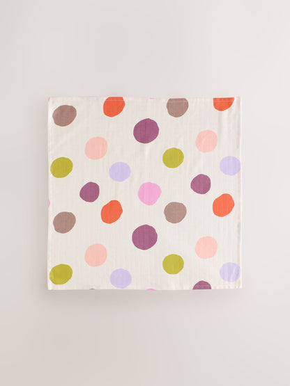 Multi Polka Dot Baby Muslins Cloths 4 Pack - image 2