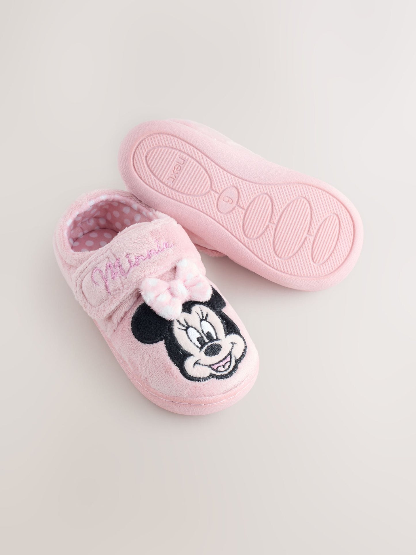 Pink Minnie Mouse Cupsole Slippers image 3