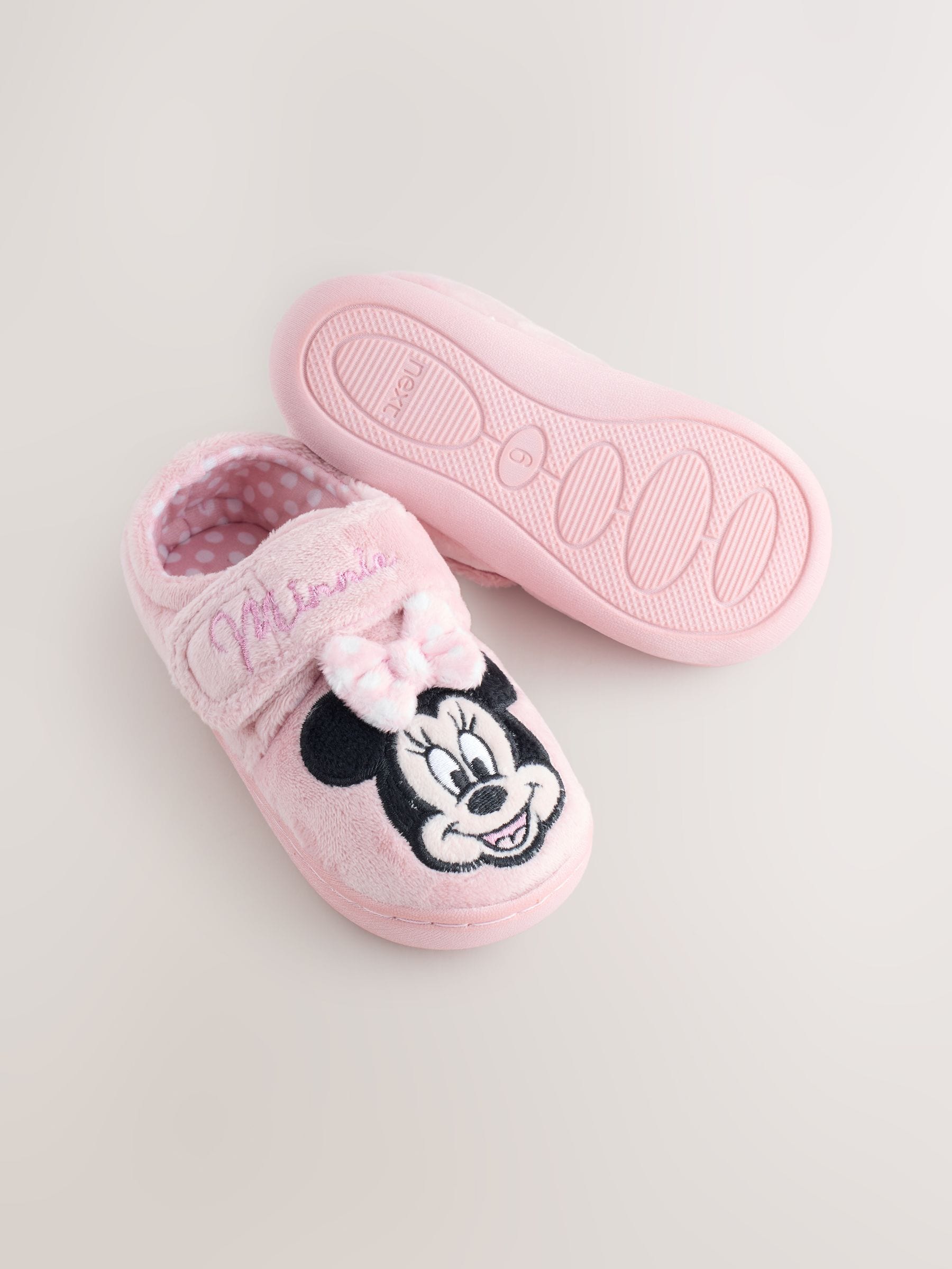 Pink Minnie Mouse Cupsole Slippers image 3