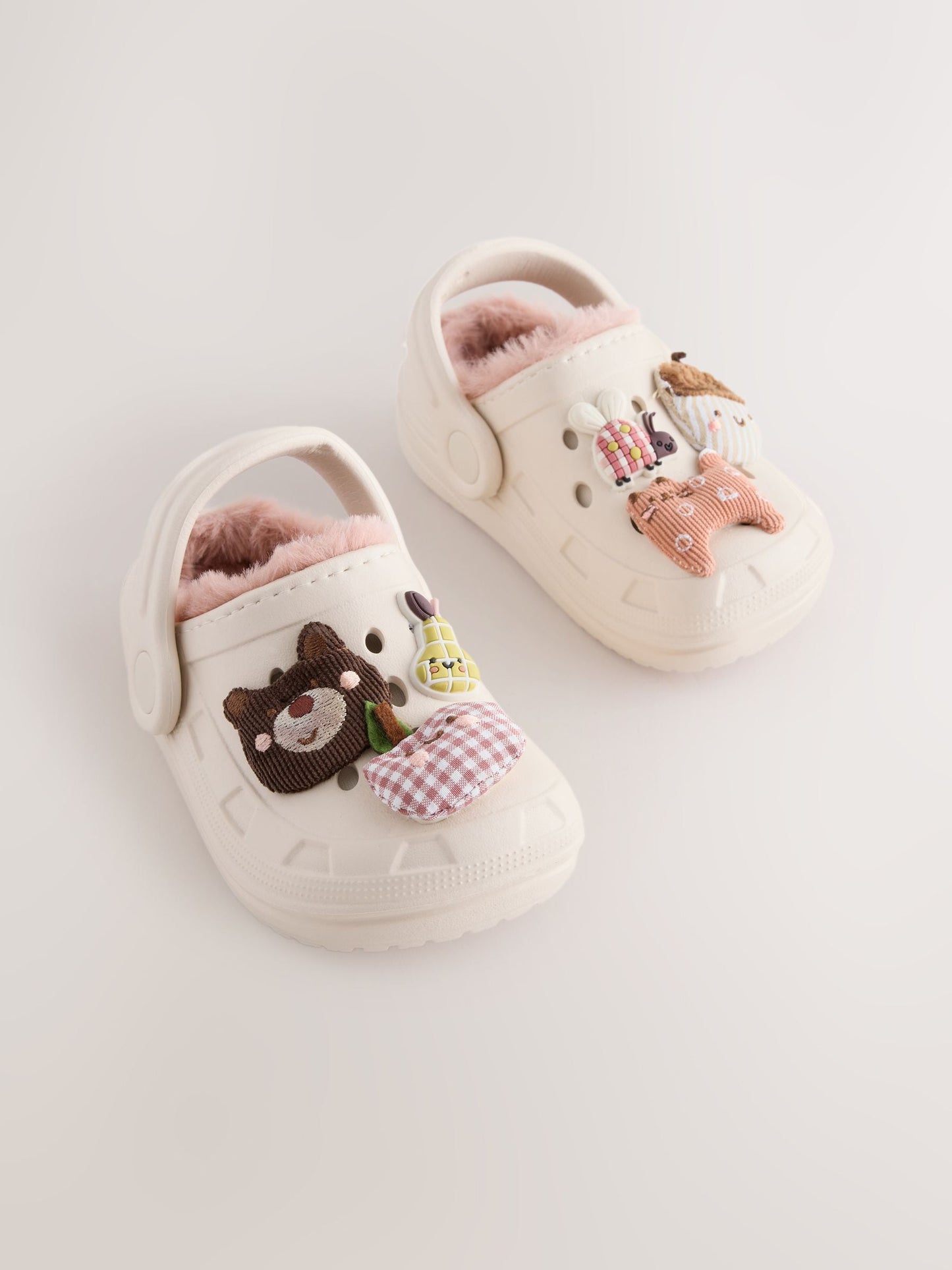 Neutral Character Faux Fur Lined Clog Slippers image 1