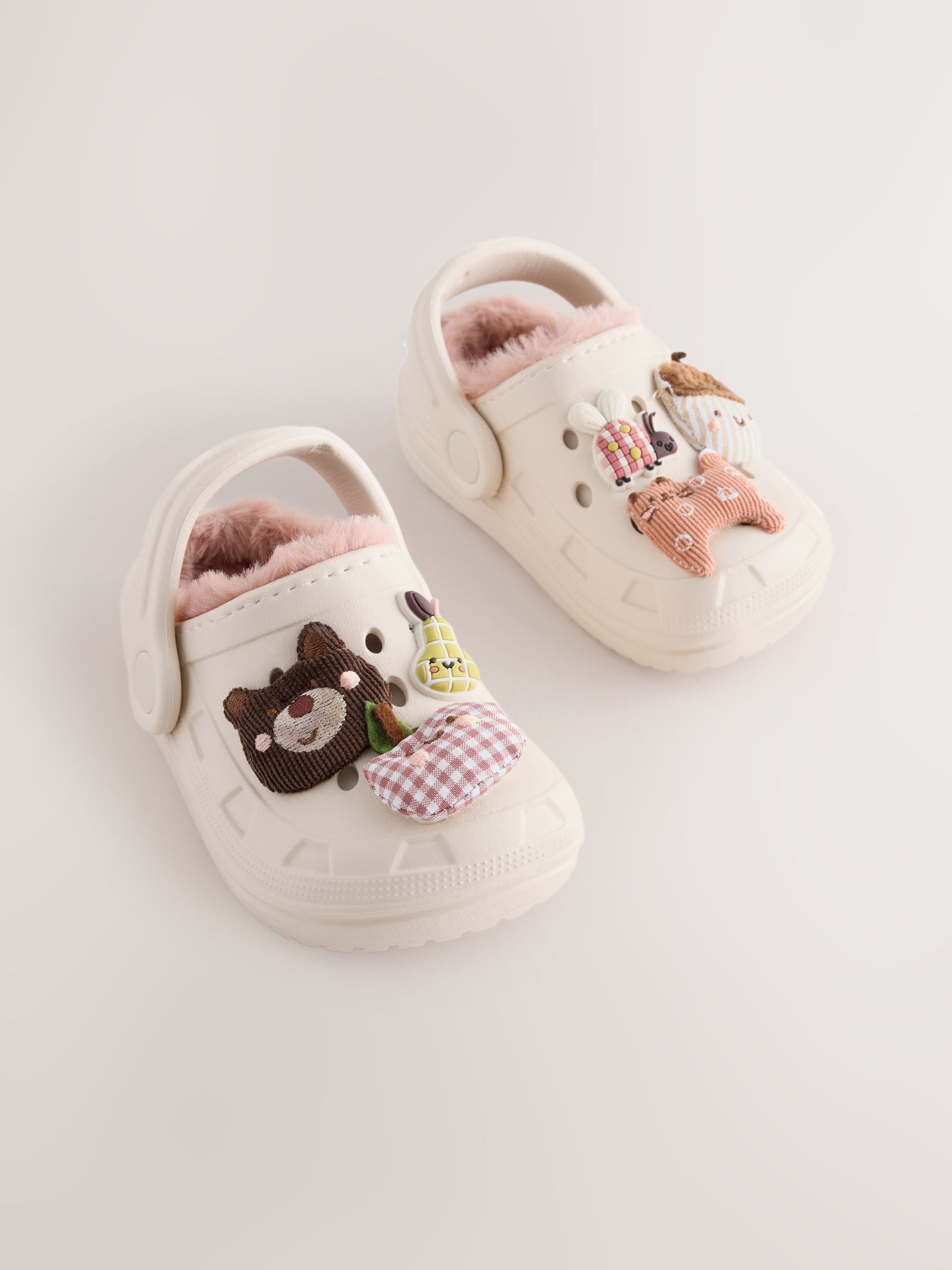 Neutral Character Faux Fur Lined Clog Slippers image 1