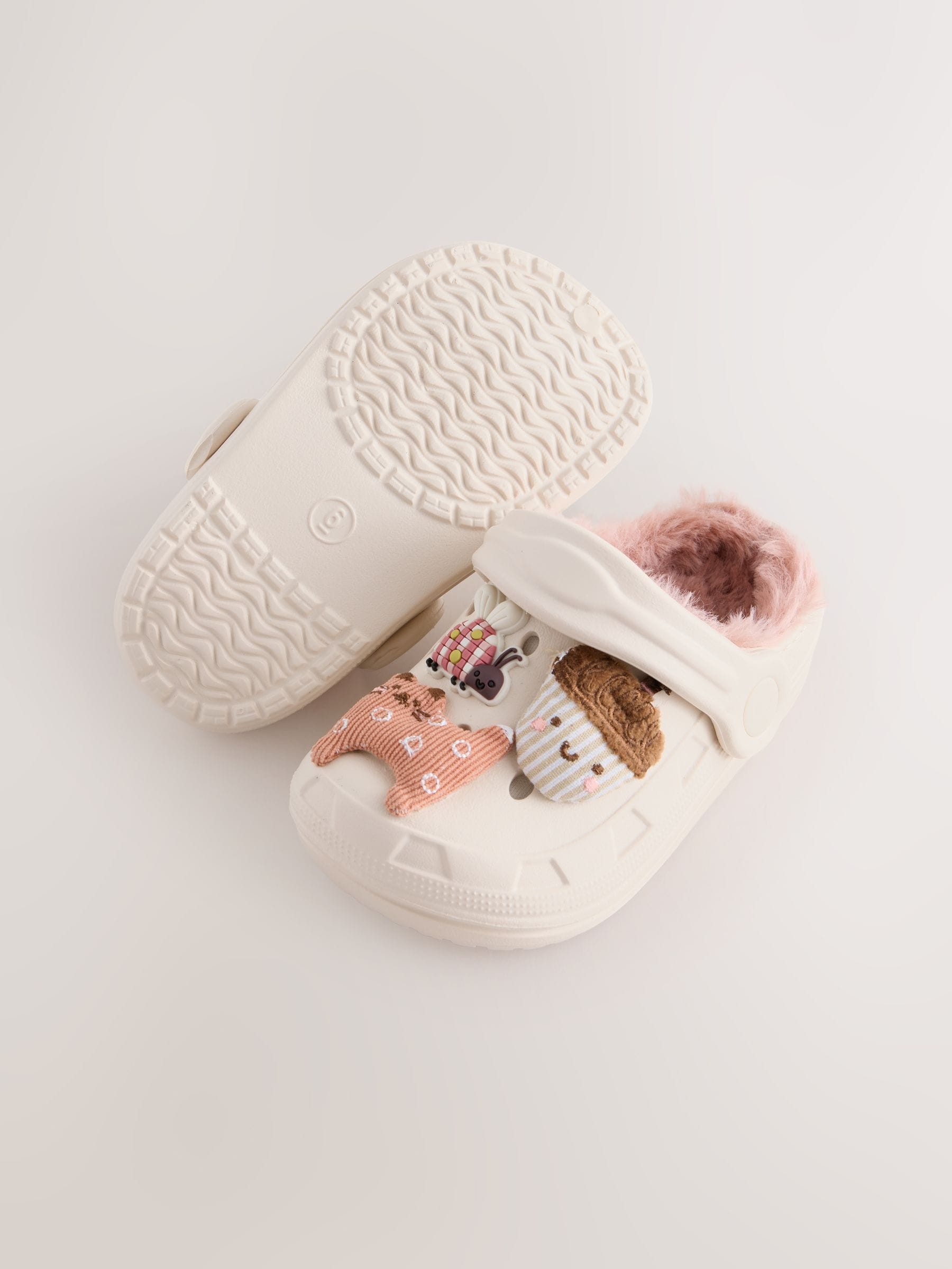 Neutral Character Faux Fur Lined Clog Slippers image 5