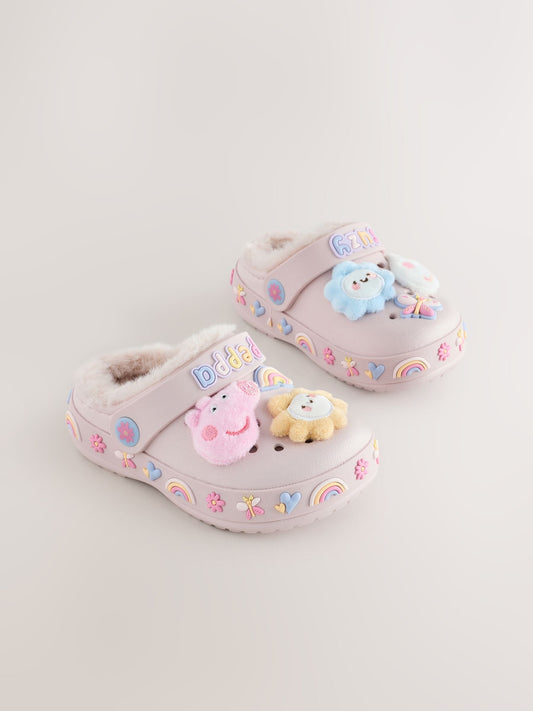 Pink Peppa Pig Cosy Lined Slipper Clogs image 1