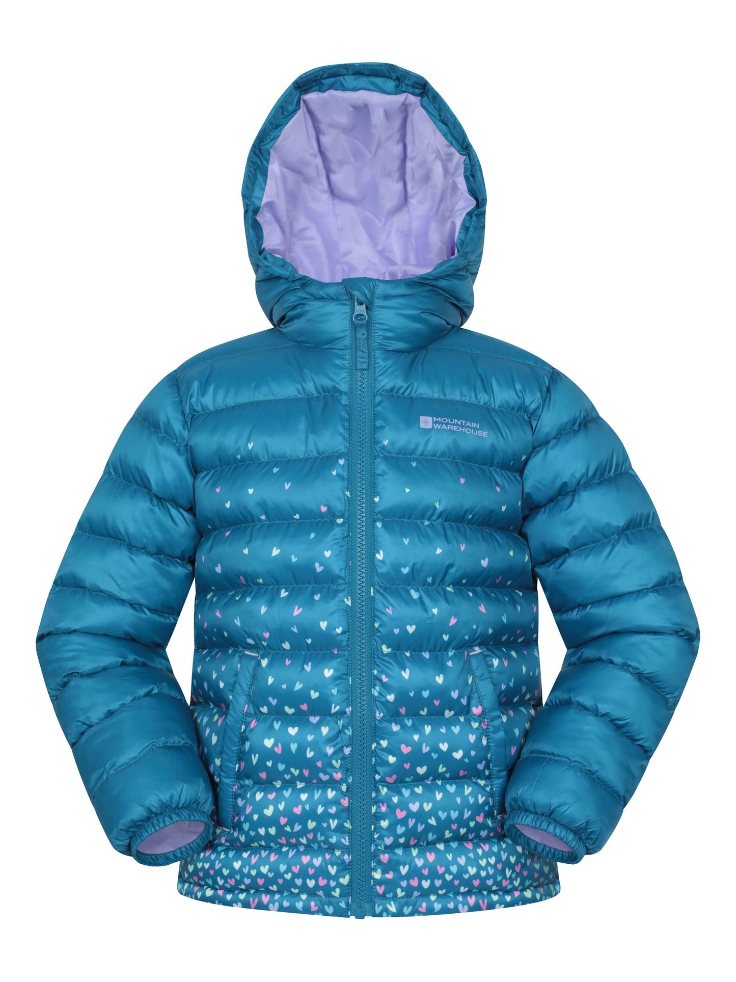 Dsiney Kidz - Mountain Warehouse Teal Seasons  Printed Water-Resistant Padded Jacket image 1