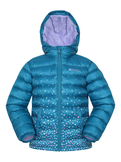Dsiney Kidz - Mountain Warehouse Teal Seasons  Printed Water-Resistant Padded Jacket image 1