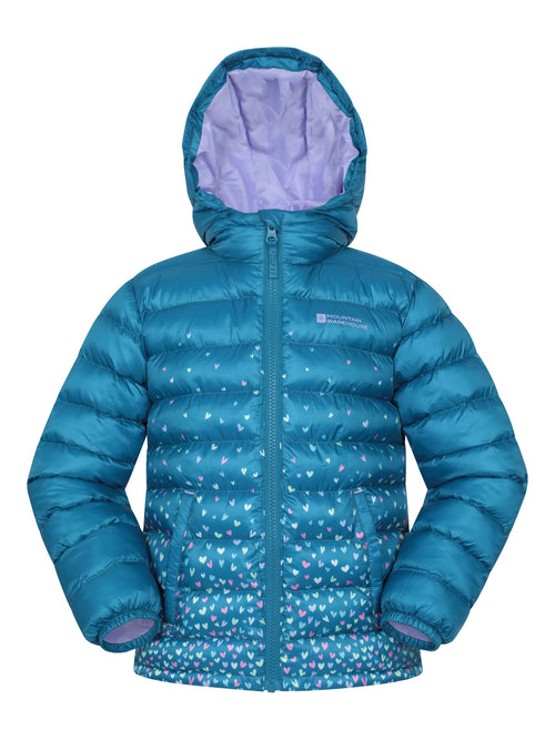 Dsiney Kidz - Mountain Warehouse Teal Seasons  Printed Water-Resistant Padded Jacket image 1