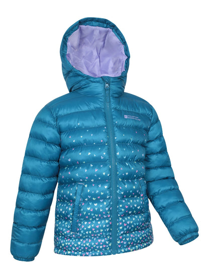 Dsiney Kidz - Mountain Warehouse Teal Seasons  Printed Water-Resistant Padded Jacket image 2