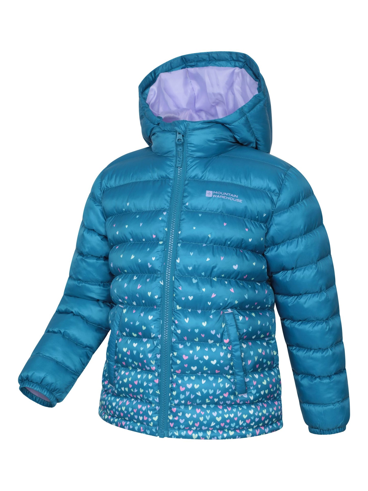 Dsiney Kidz - Mountain Warehouse Teal Seasons  Printed Water-Resistant Padded Jacket image 4