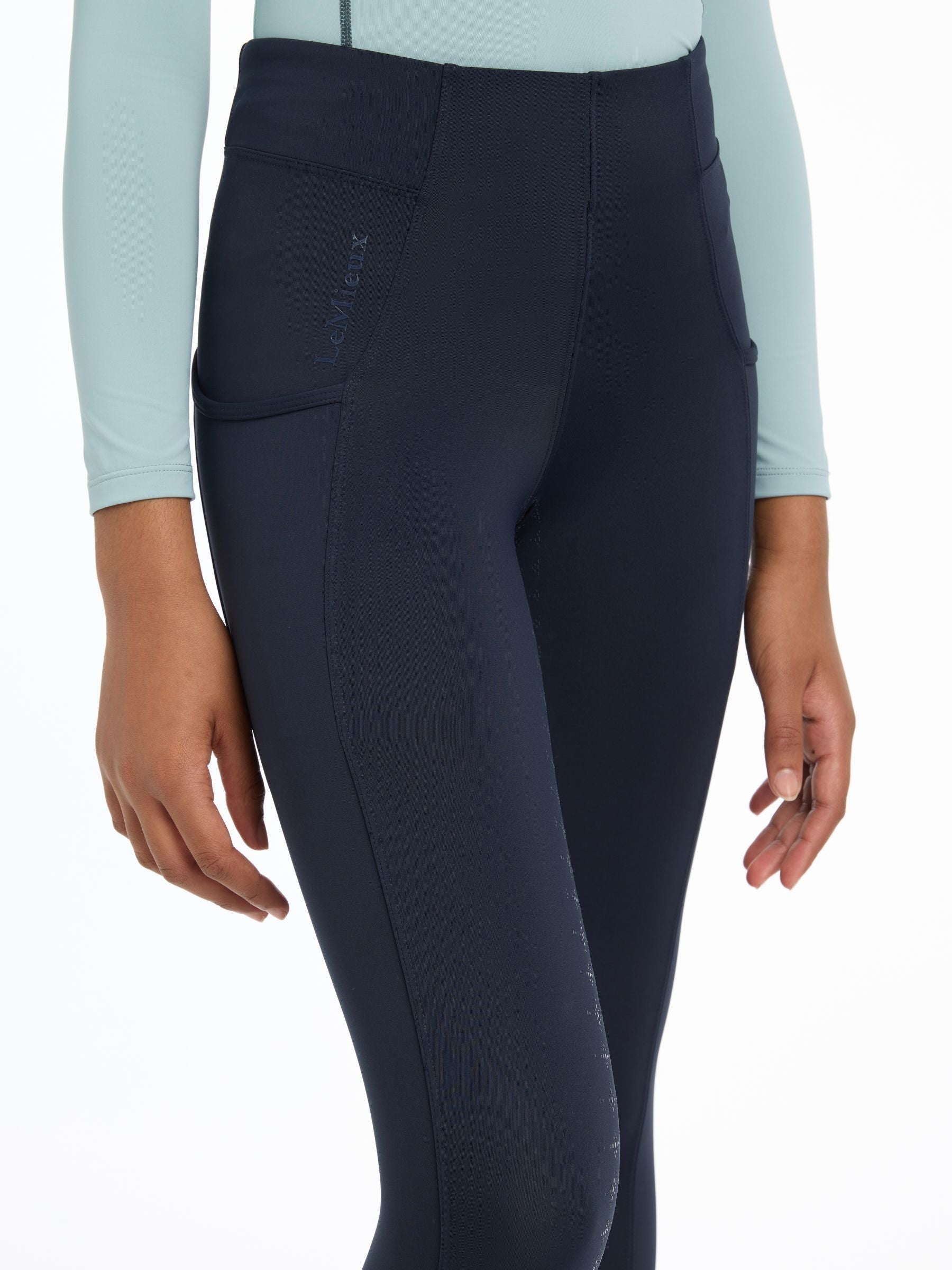 LeMieux Black Young Rider Orla Pull Ons Leggings image 3