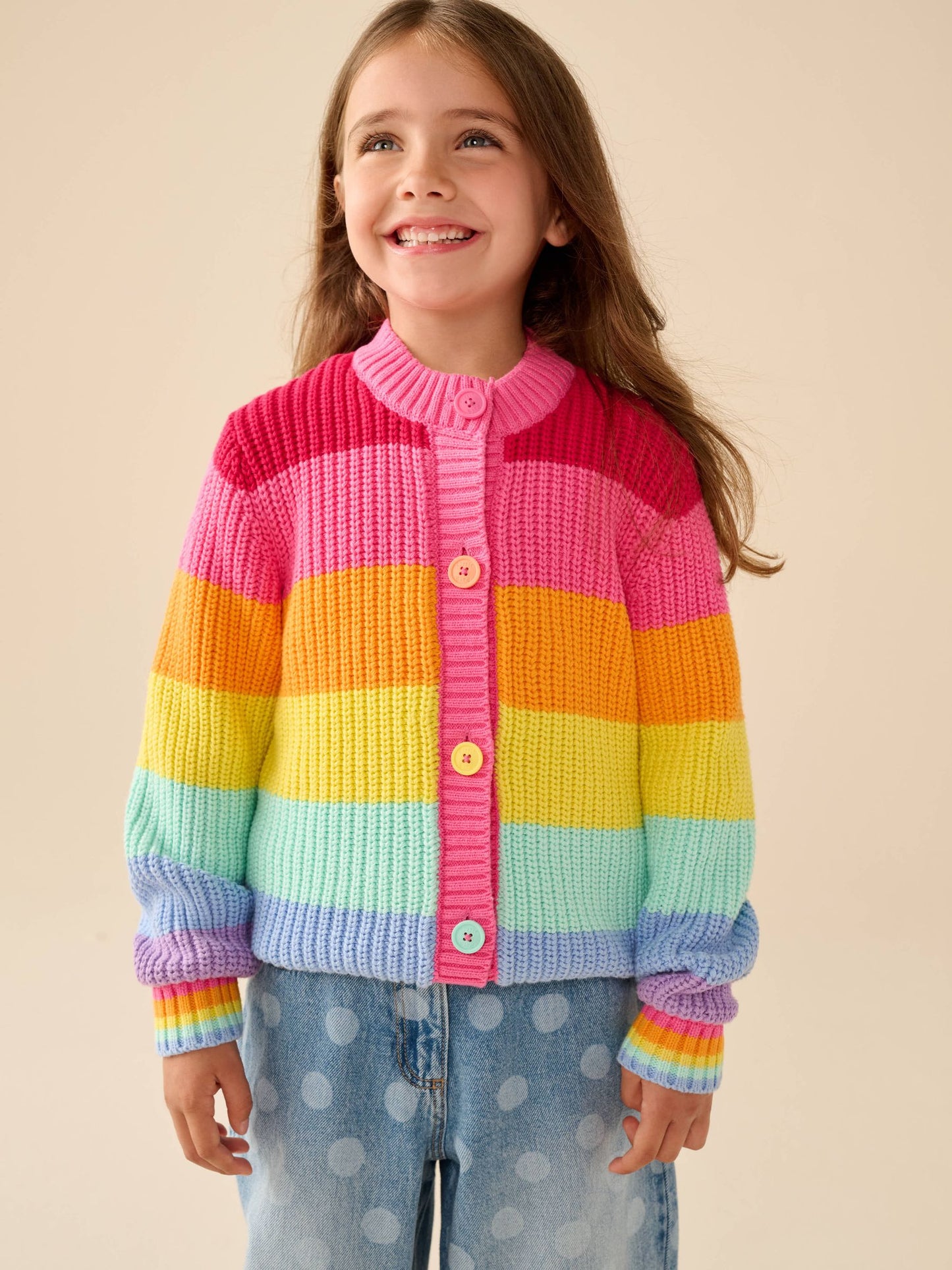 Dsiney Kidz - Little Bird by Jools Oliver Rainbow Colourblock Cardigan image 1