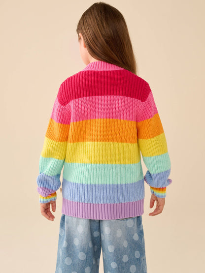 Dsiney Kidz - Little Bird by Jools Oliver Rainbow Colourblock Cardigan image 3