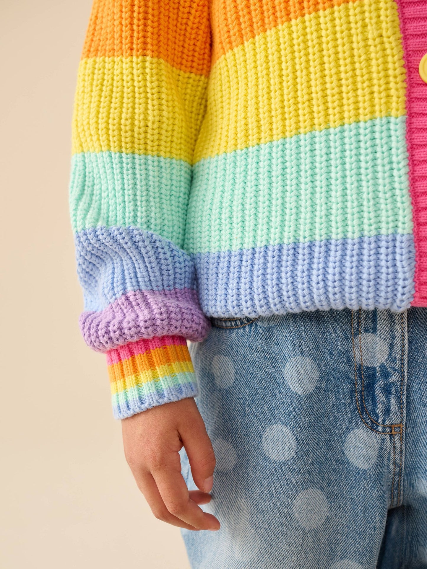 Dsiney Kidz - Little Bird by Jools Oliver Rainbow Colourblock Cardigan image 5