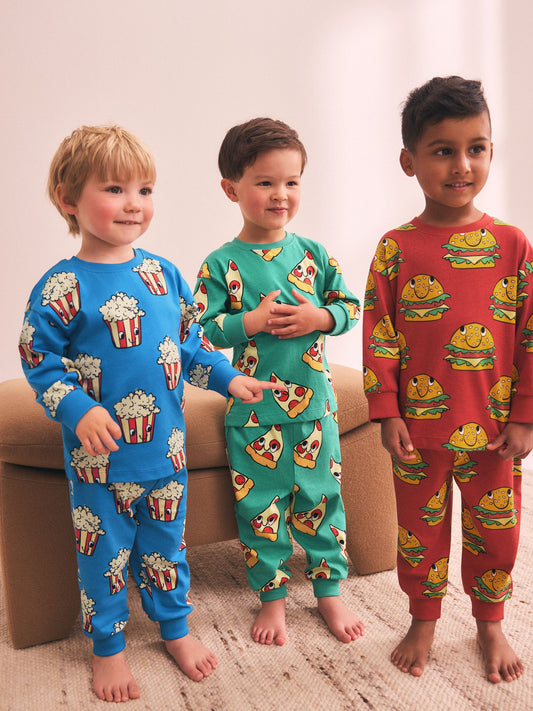 Dsiney Kidz - All Over Snacks Relaxed Snuggle Pyjamas 3 Pack (9mths-10yrs) image 1