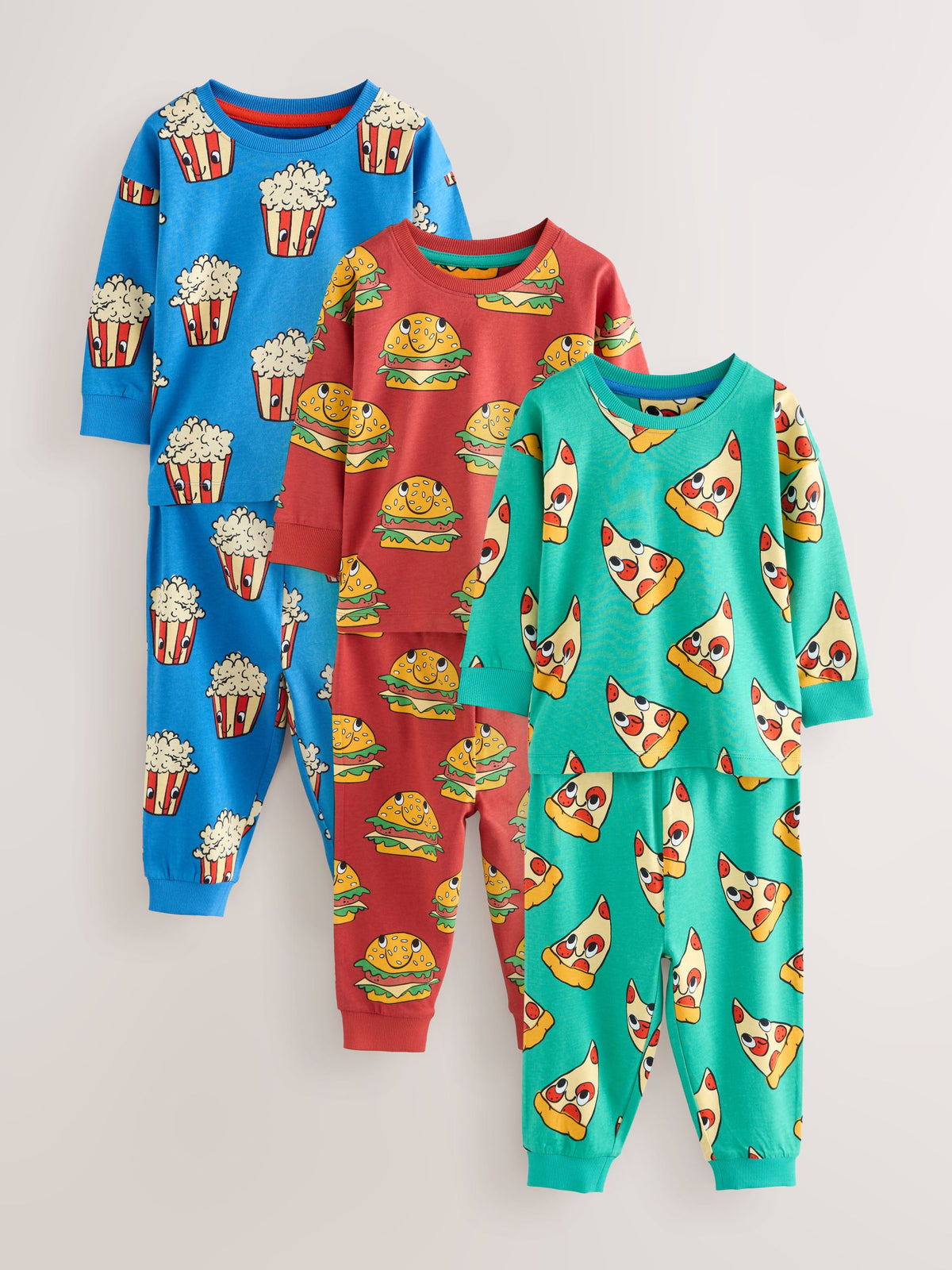 Dsiney Kidz - All Over Snacks Relaxed Snuggle Pyjamas 3 Pack (9mths-10yrs) image 4