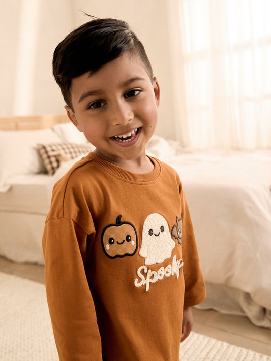Dsiney Kidz - Orange Checkerboard Halloween Pyjamas (9mths-12yrs) image 2