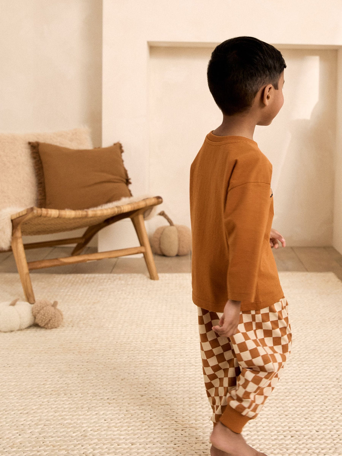 Dsiney Kidz - Orange Checkerboard Halloween Pyjamas (9mths-12yrs) image 3