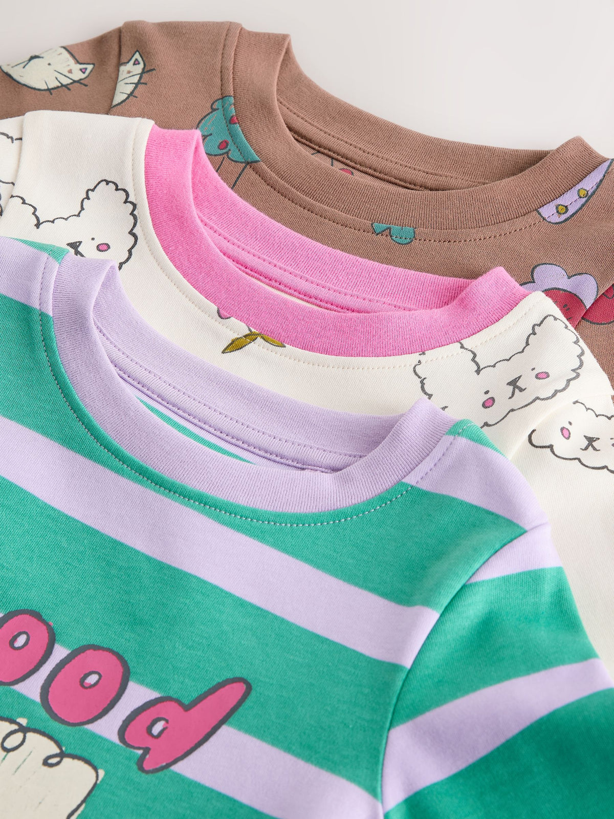 Green/Pink Snuggle Pyjamas 3 Pack (9mths-12yrs) - image 12