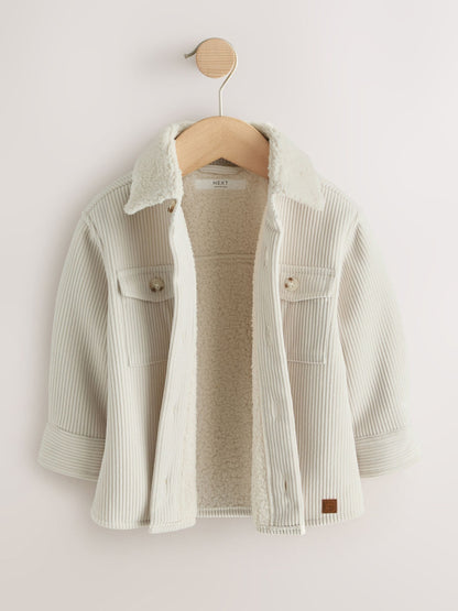 Dsiney Kidz - Ecru White Borg Lined Cord Shacket (3mths-7yrs) image 2