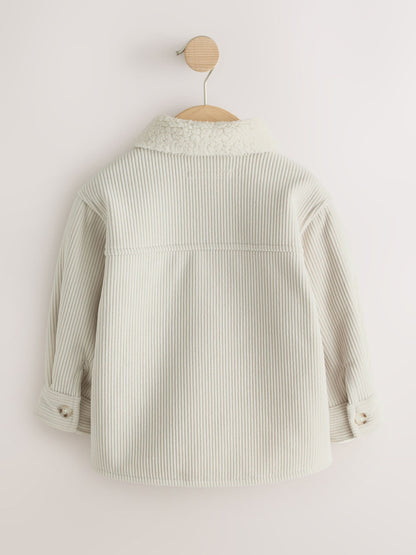 Dsiney Kidz - Ecru White Borg Lined Cord Shacket (3mths-7yrs) image 3