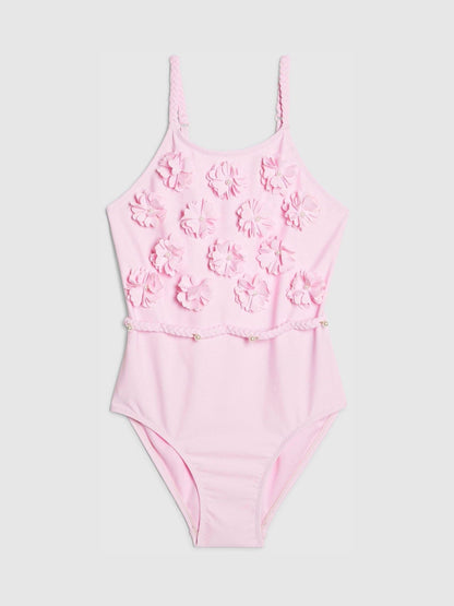 Dsiney Kidz - River Island Pink 3D Flower Swimsuit image 1