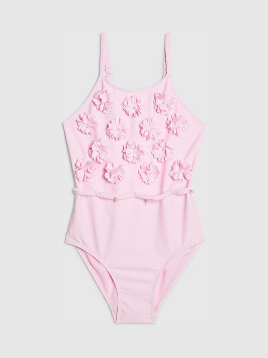 Dsiney Kidz - River Island Pink 3D Flower Swimsuit image 1
