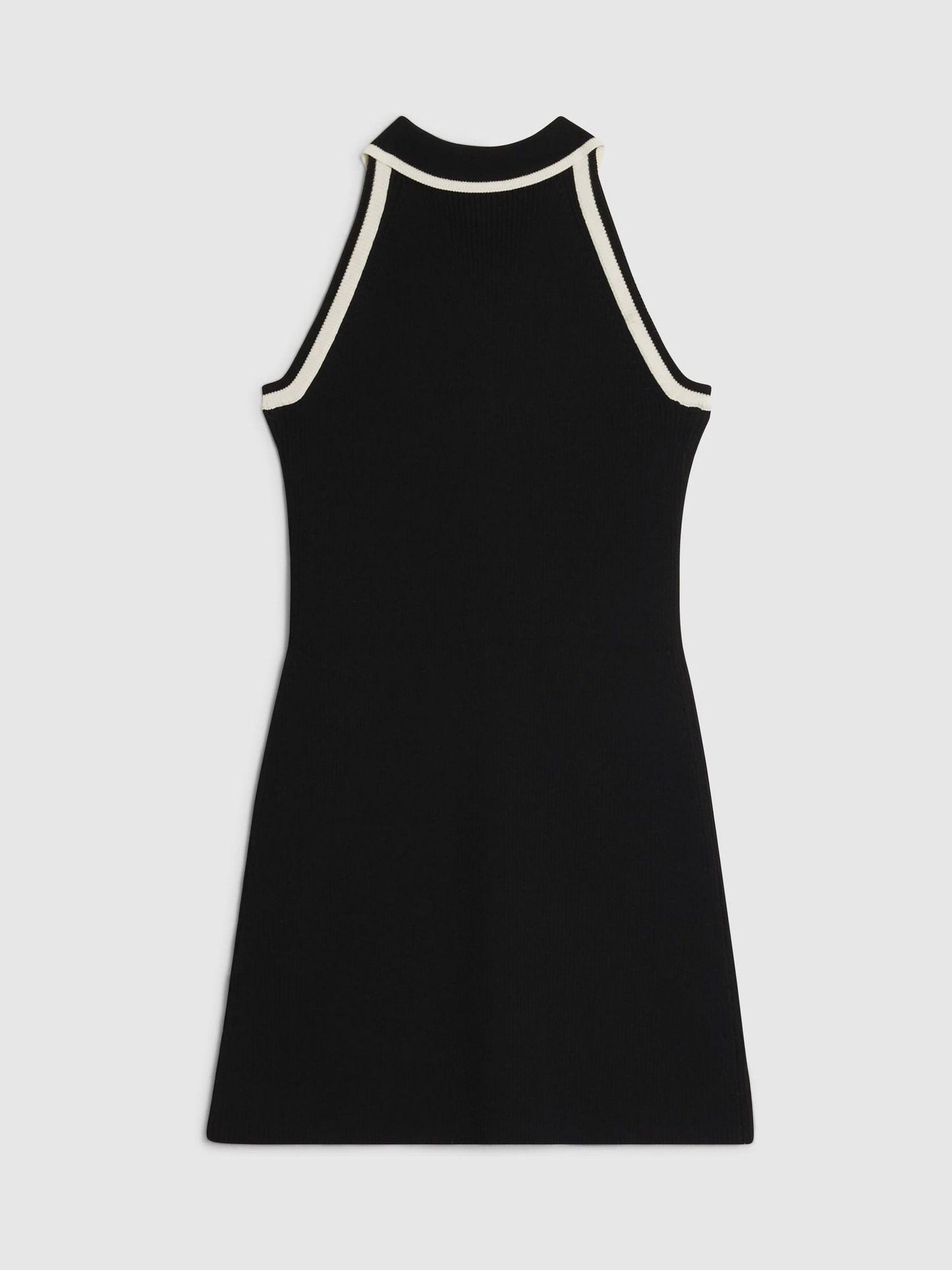River Island Black Halter Neck Polo Dress image 2