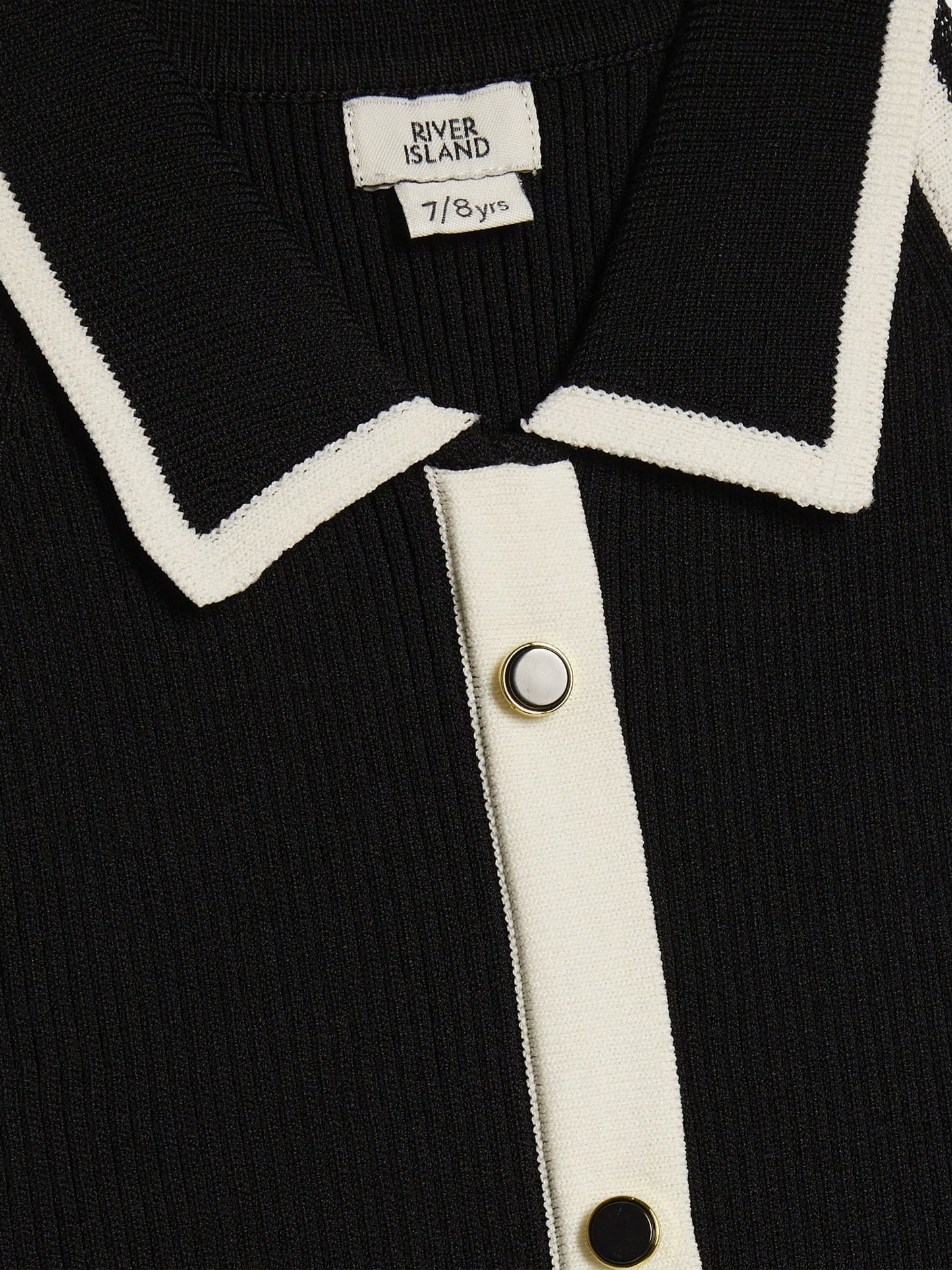 River Island Black Halter Neck Polo Dress image 3