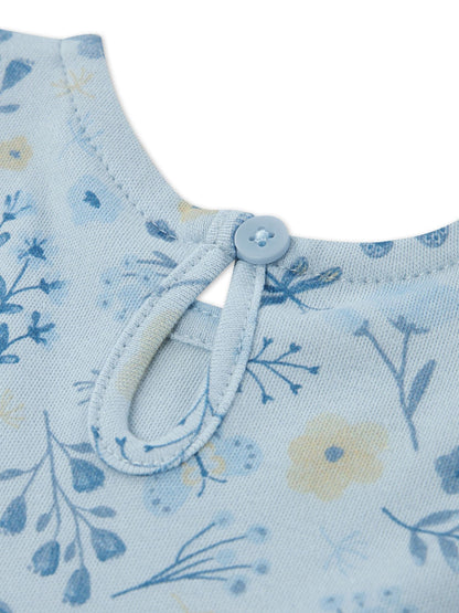 Huggies Blue Cardigan Dress & Bloomers 3 Piece Set image 3