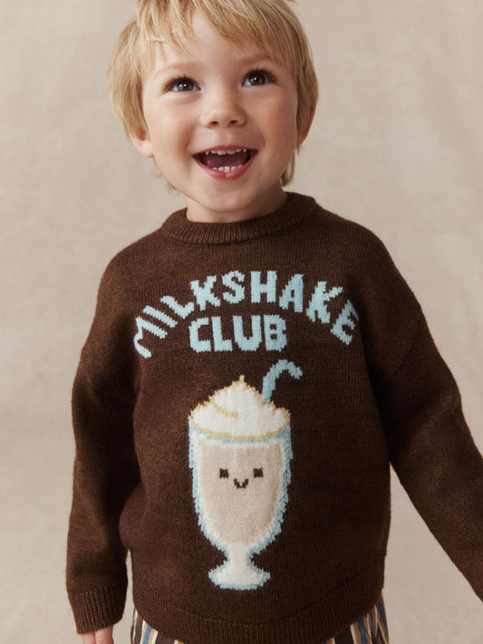 Brown Character Knitted Crew Neck Jumper (3mths-7yrs) - image 1