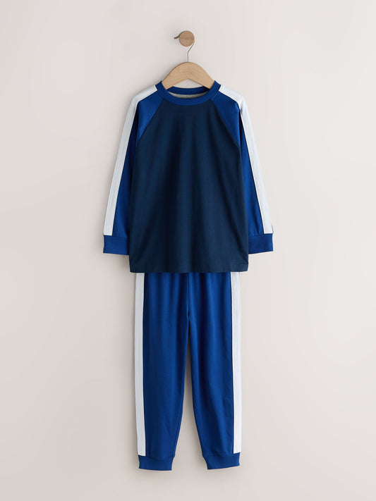 Blue Stripes Long Sleeve Jogger Pyjamas Set 3 Pack (3-16yrs) - image 2