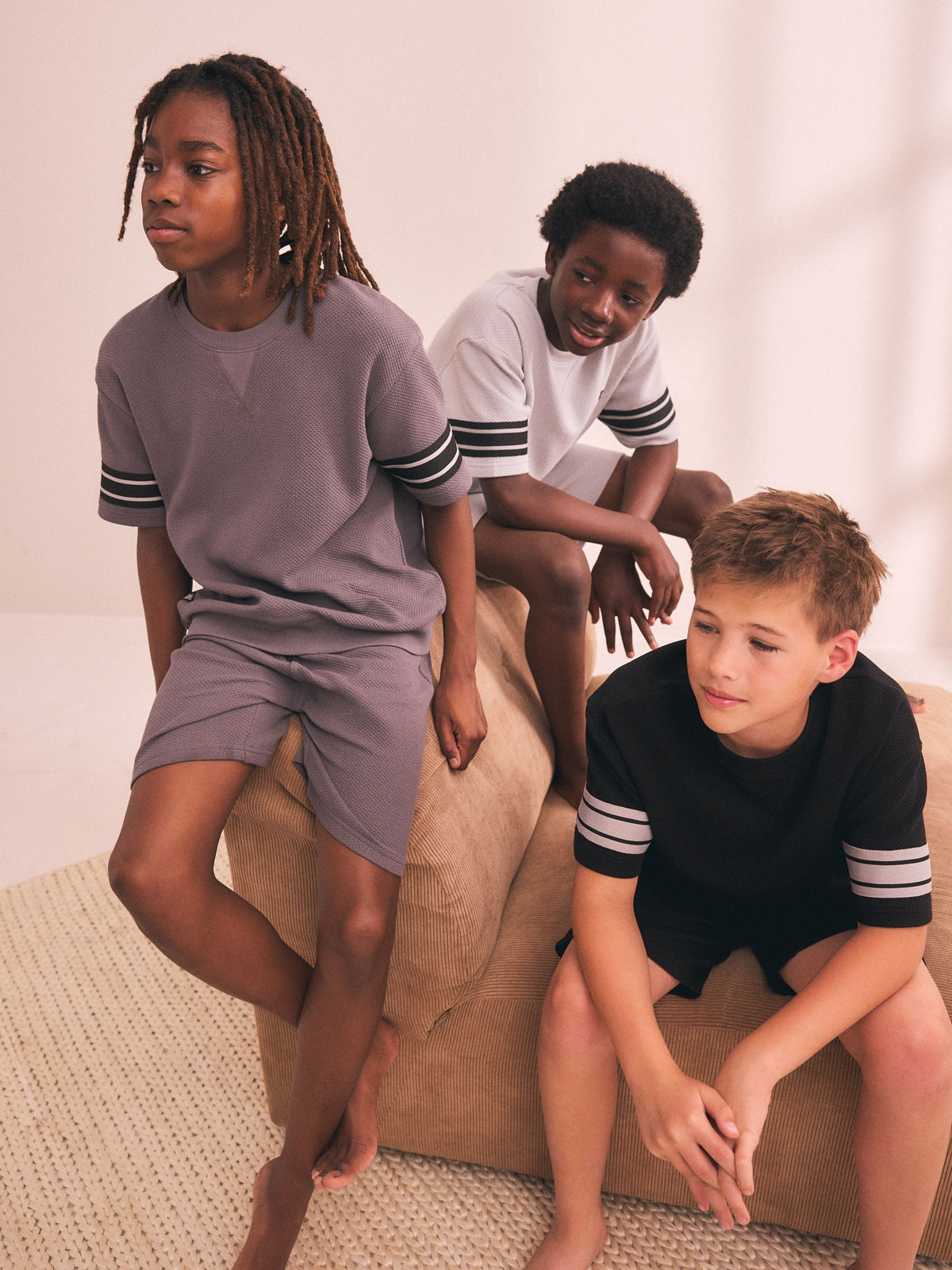 Black/Grey Offline Short Pyjamas 3 Pack (3-16yrs) - image 1