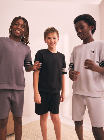 Black/Grey Offline Short Pyjamas 3 Pack (3-16yrs) - image 2