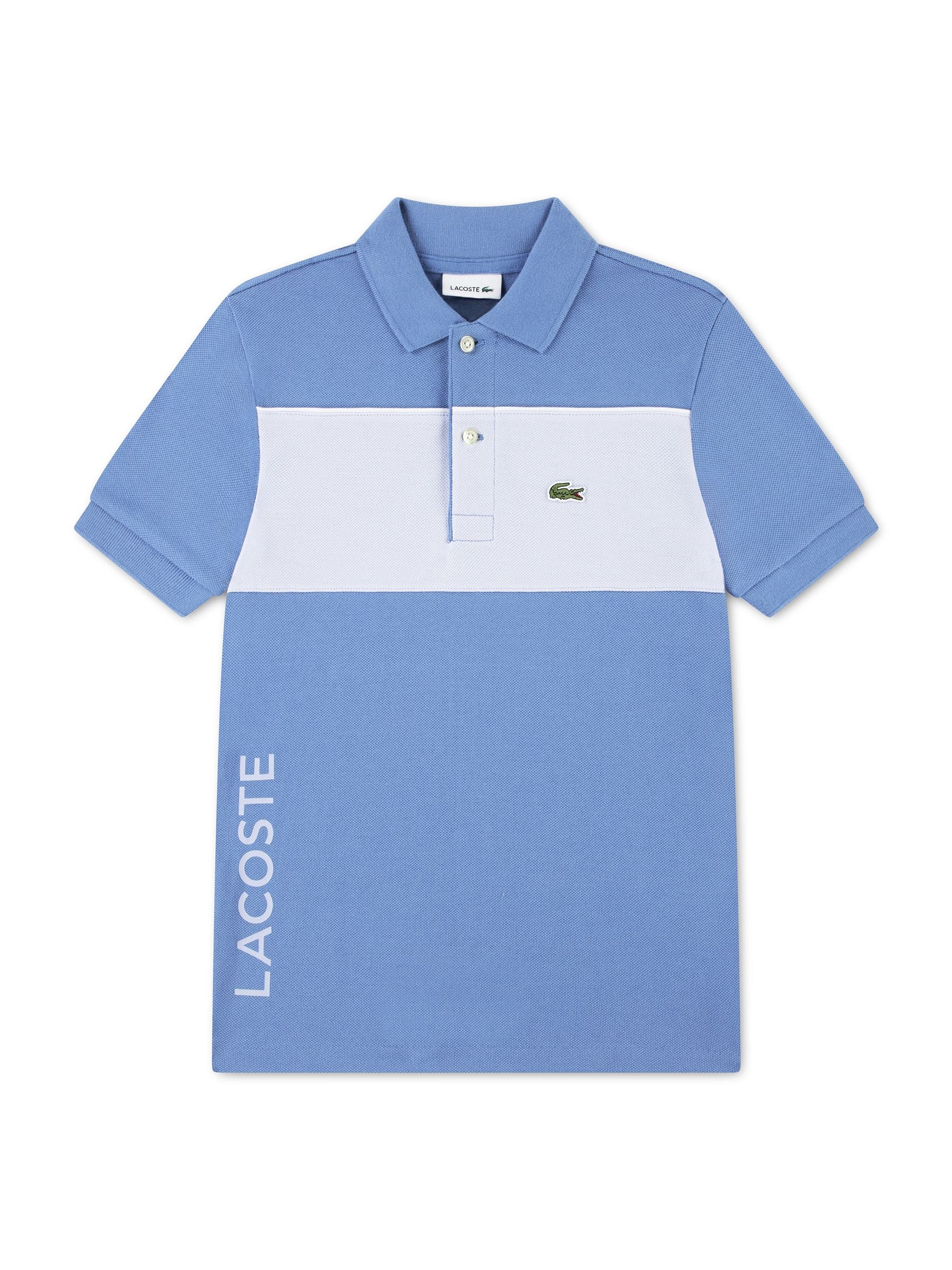 Dsiney Kidz - Lacoste Blue Colourblock Polo Shirt image 1