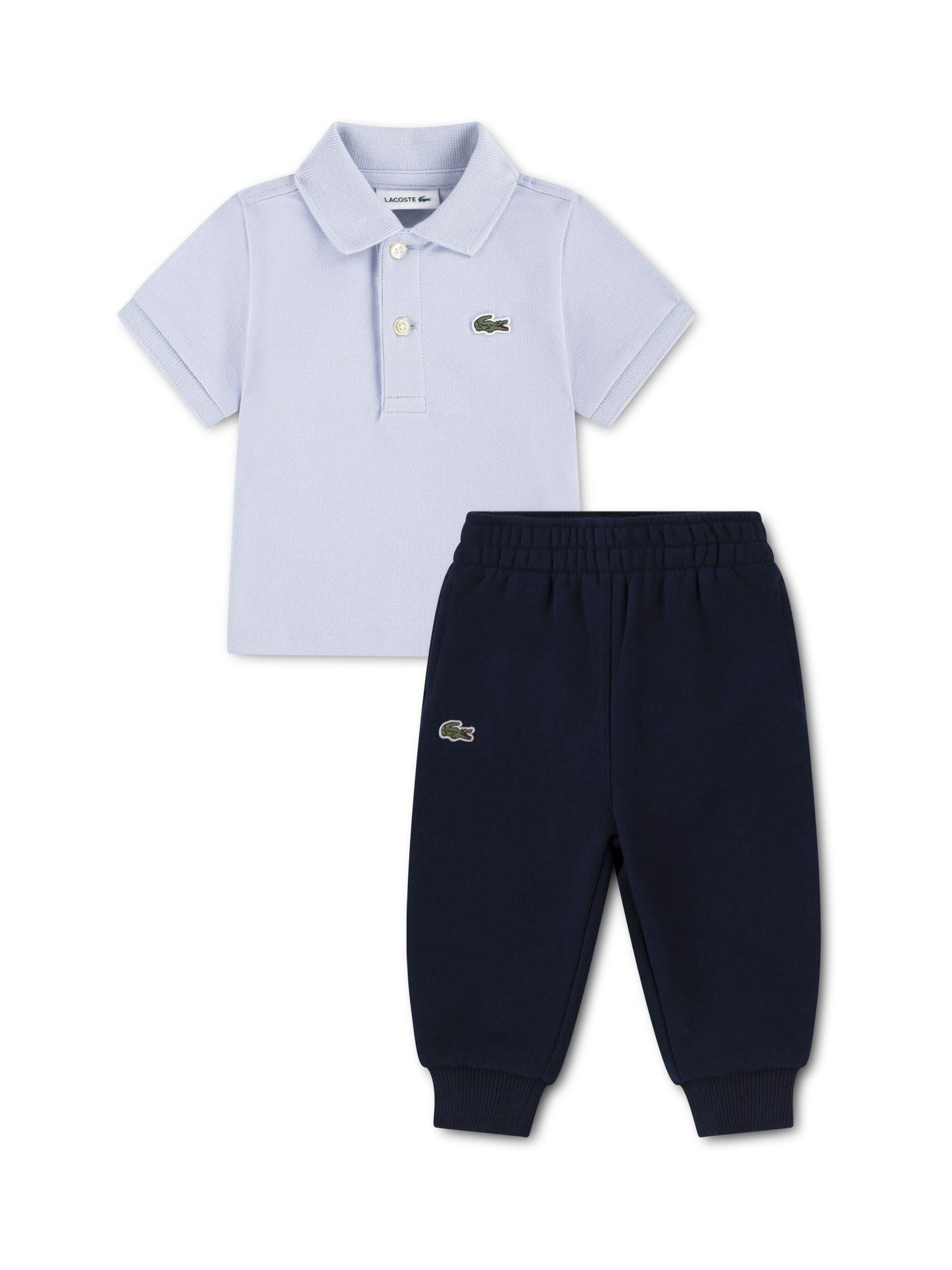 Lacoste Blue Polo Top & Joggers Set image 1