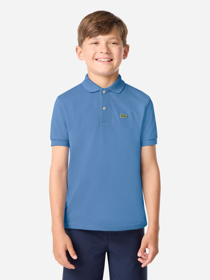Dsiney Kidz - Lacoste Blue Petit Pique Short Sleeve Polo Shirt image 1