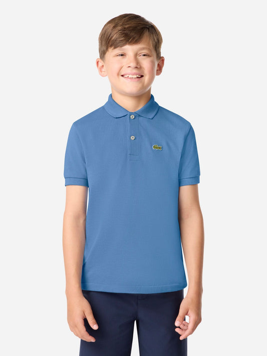 Dsiney Kidz - Lacoste Blue Petit Pique Short Sleeve Polo Shirt image 1