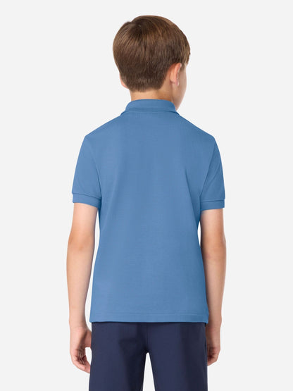 Dsiney Kidz - Lacoste Blue Petit Pique Short Sleeve Polo Shirt image 2