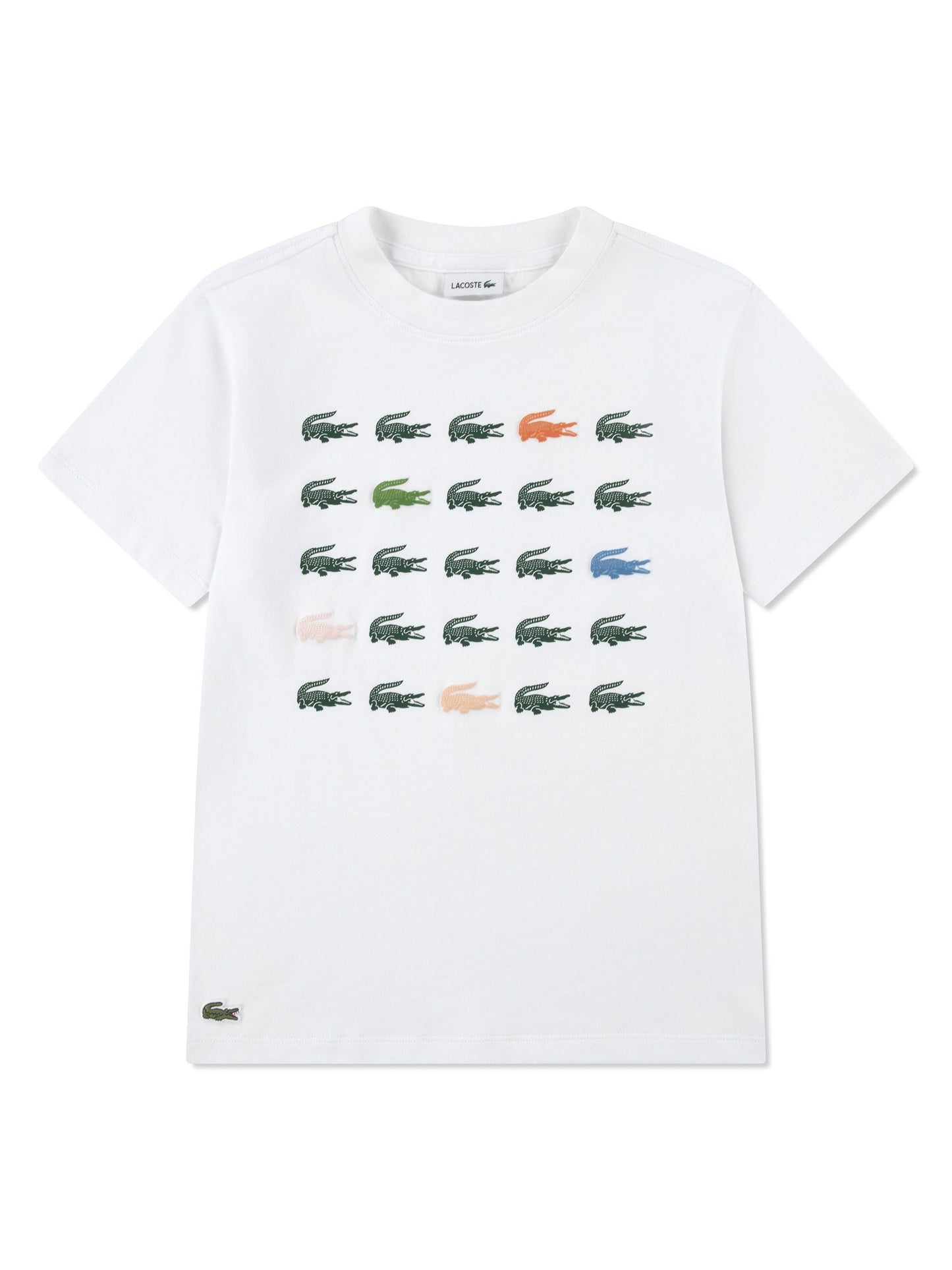 Lacoste White Croc Grid T-Shirt image 4