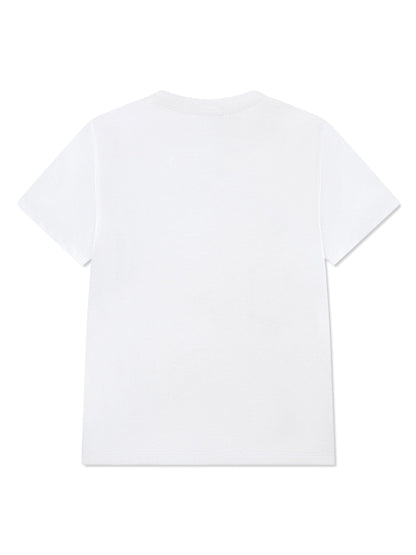 Lacoste White Croc Grid T-Shirt image 5