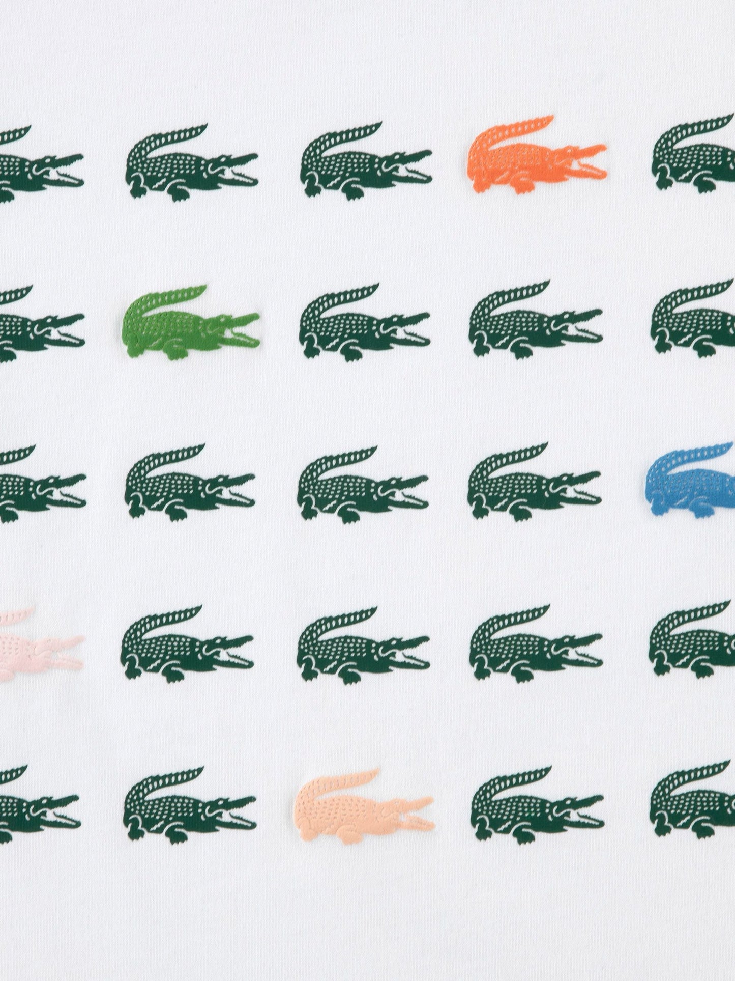 Lacoste White Croc Grid T-Shirt image 6