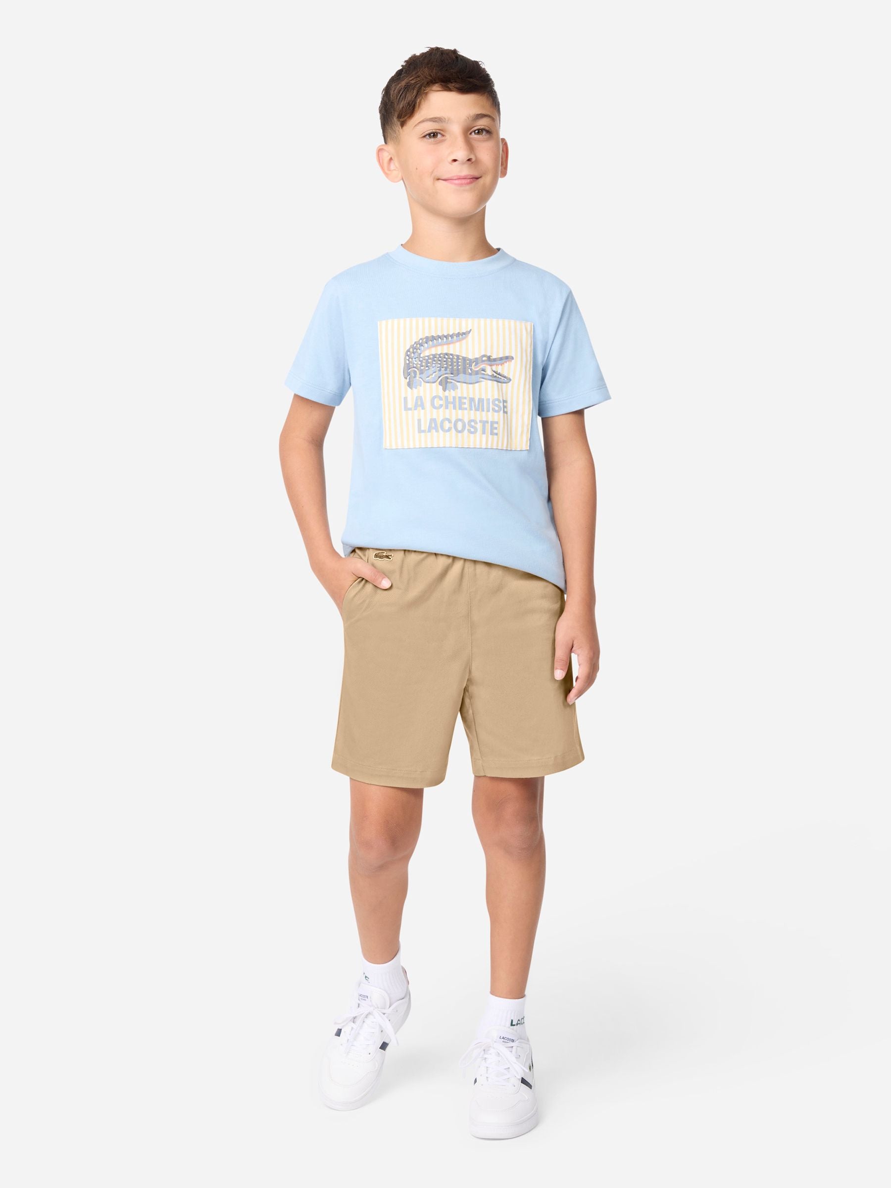 Lacoste Brown Stretch Twill Shorts image 2